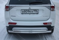 Защита задняя двойная D 60,3/42,4 Mitsubishi Outlander 2014   - Интернет-магазин кунгов «Кунг-Урал», Екатеринбург